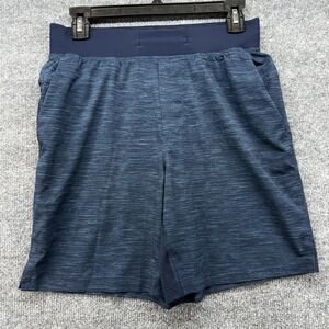 Lululemon T.H.E. Shorts Mens S Heather Navy Linerless 7" Drawstring Run Training